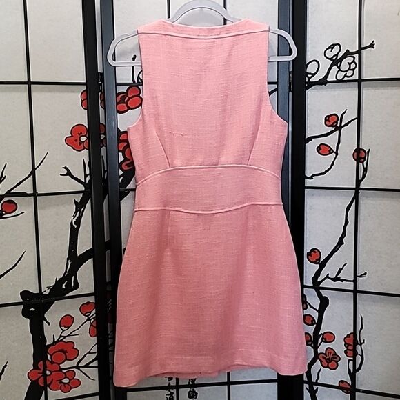 Alice McCall Queenie Gold Lock Button-Up Snaps Mini Dress Sherbert Pink SIZE 6 - Picture 10 of 14